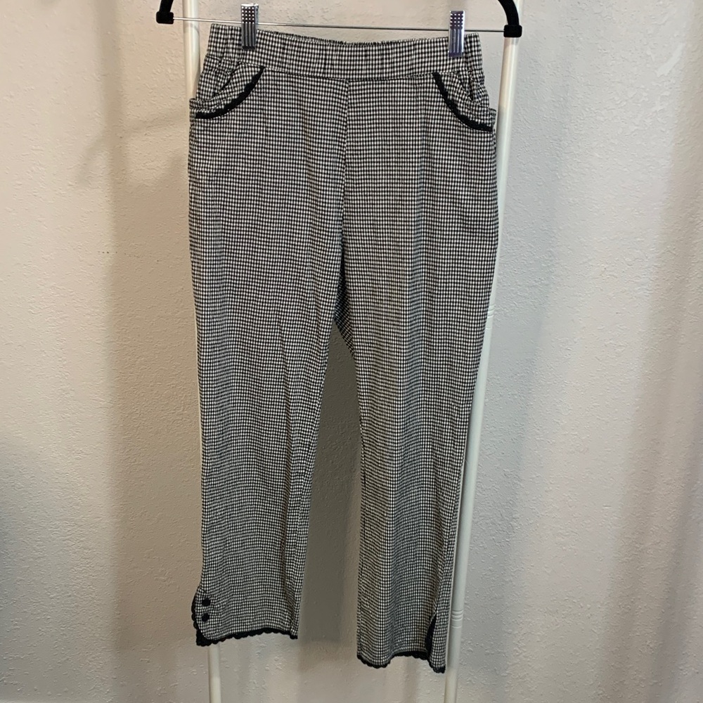 Black and White Houndstooth Pants
